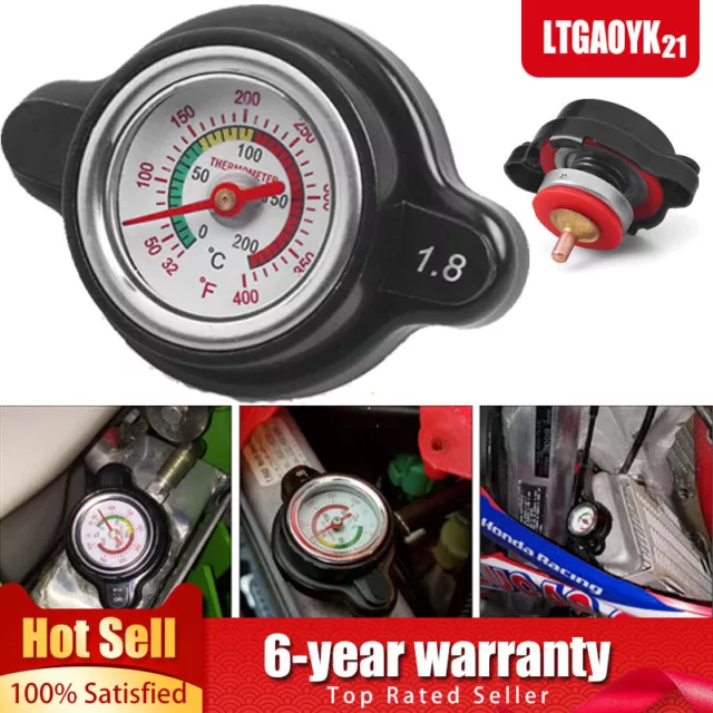 High Pressure Radiator Cap With Temp Gauge 1.8 Bar For Most Motorcycle ATV KTM