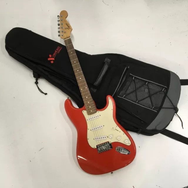 PICK UP ONLY Red Squier by Fender Strat Right Handed Electric Guitar (21) #454