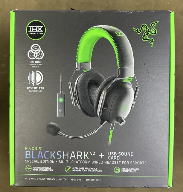 RAZER BLACKSHARK V2 + USB Sound Card Special Edition Wired Gaming