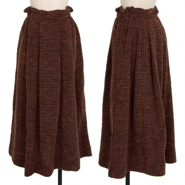 Yohji Yamamoto FEMME Wool Pleated Knit Skirt Size 3(K-115893)