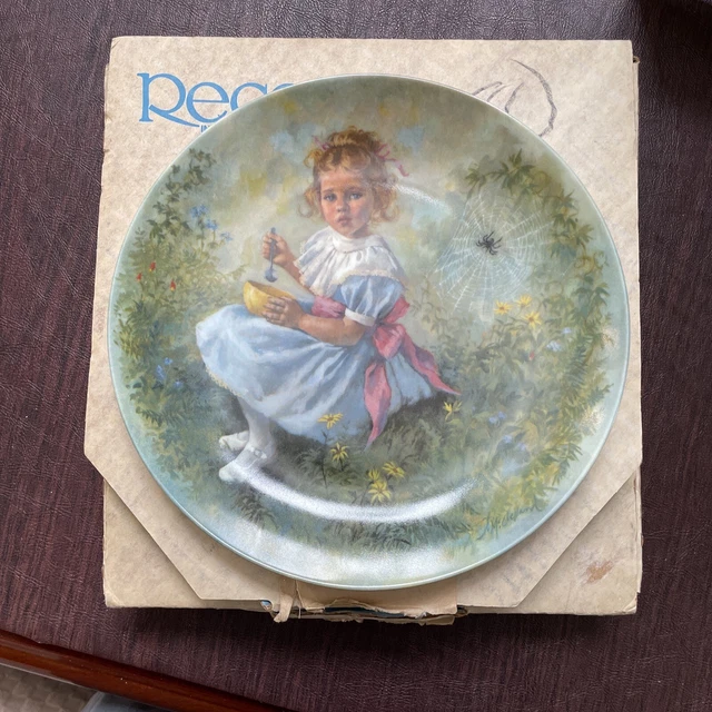 Charming Reco Ltd Ed. Mother Goose Series Collector Plate "Little Miss Muffet"