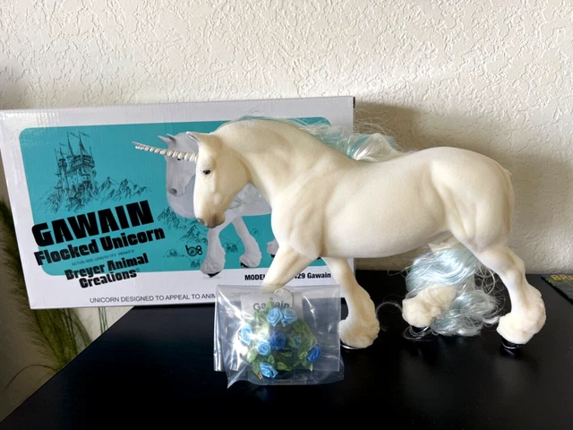 BREYER Vintage Club Exclusive GAWAIN Flocky 123/750-Shire Mold Traditional Horse