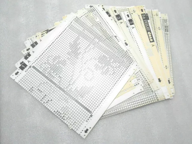 Muster-Lochkarten für Pfaff / Passap Strickmaschinen,DECO Spezielle Karten
