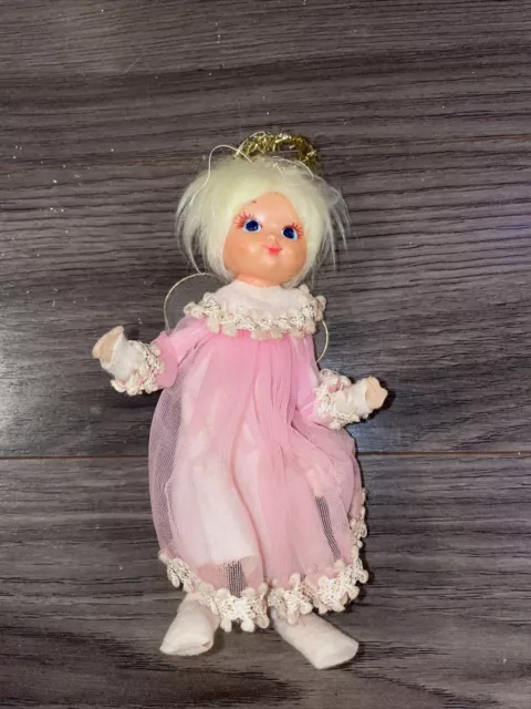 Vintage Blonde Pixie Girl Angel Christmas Doll