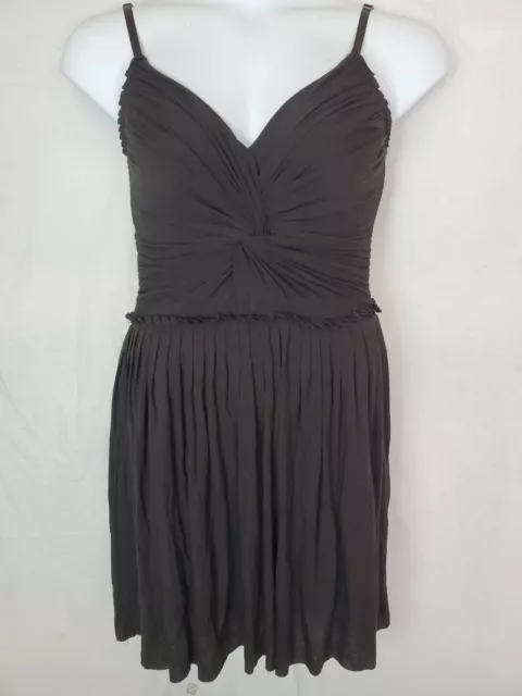 Bailey 44 Black Dress Size M Womens Sleeveless Ruched V-Neck