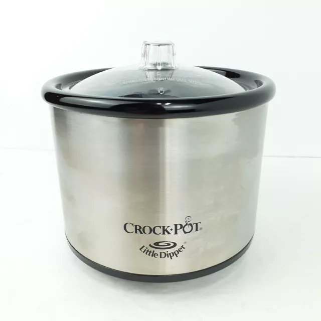 Rival Crock Pot Little Dipper Mini Slow Cooker Stoneware White 32041 Dip  Pot 1qt