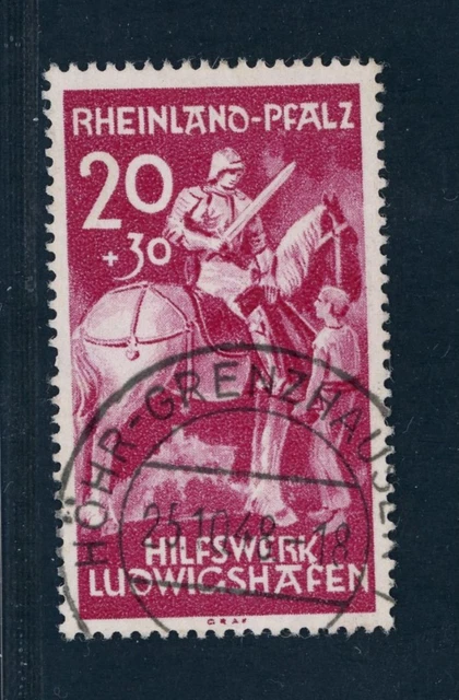 All. Besetzung Franz. Zone Rheinland Pfalz Mi.Nr. 30 gestempelt geprüft