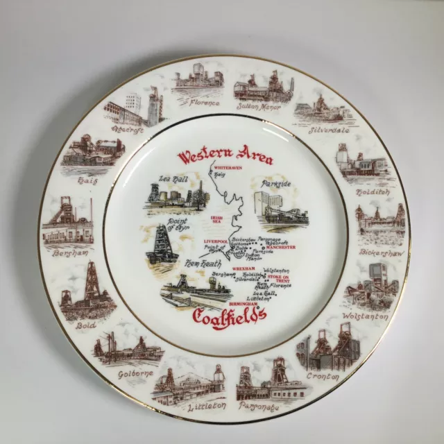 Western Area Miners Collectors  Fine Bone China Plate 1983  18 collieries shown