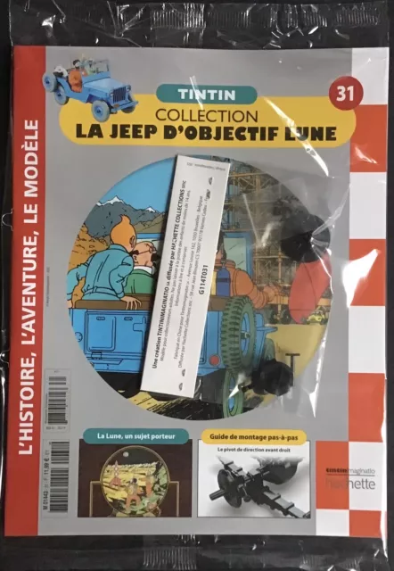 TINTIN La Jeep d’Objectif Lune au 1/8 n°31 Hachette 2023 État neuf sous cello