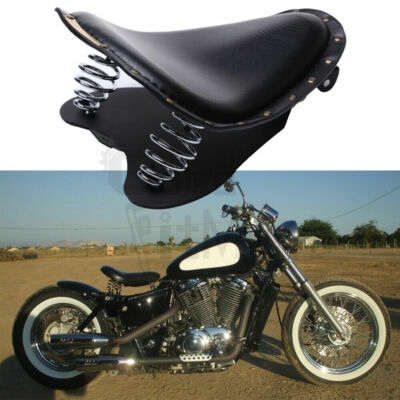 NERO Moto solista sedile classico flamed design Chopper Bobber VT 600 750 
