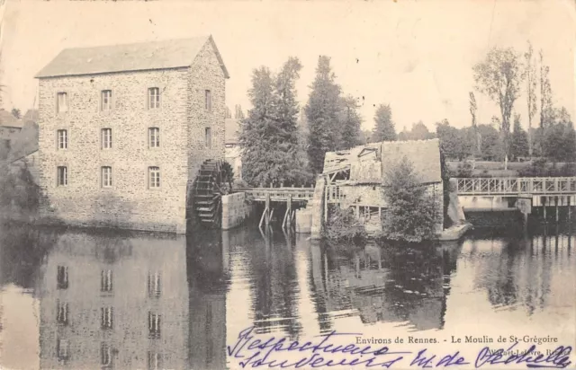 Cpa 35 Env.de Rennes Moulin De Saint Gregoire