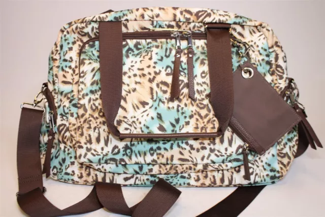 Samantha Brown NEW Womens Textile Padded Laptop Zippered Travel Shoulder Bag