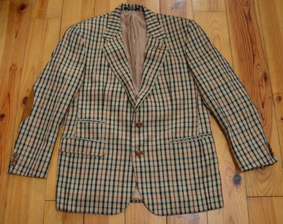 Da uomo DAKS Jermyn Street London Grigio check Lana Blazer Taglia 44"R circonferenza petto 