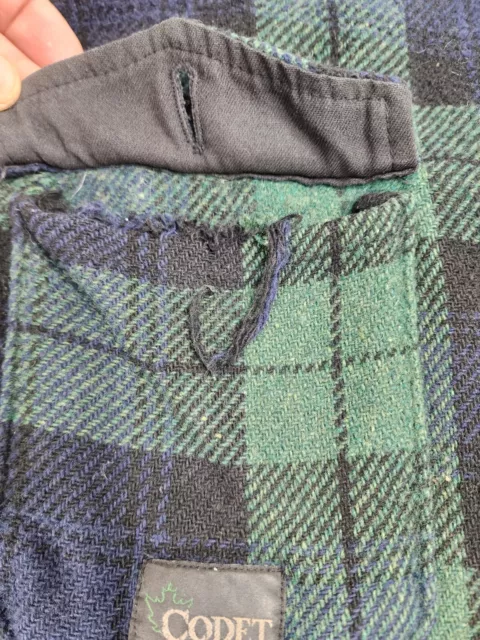 CODET BUFFALO PLAID Flannel Shirt Jacket Mens Wool Blend Vintage Size ...