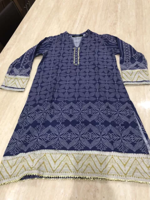 Pakistani Khaadi Designer Karandi Kurta Size 6-100% original