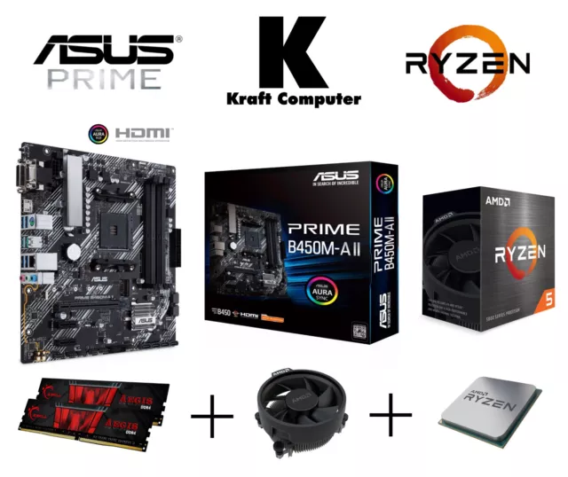 PC Bundle AufrüstKit Ryzen 5 4500 6x4,1GHz + ASUS B450M-A II + 16GB 3200MHz