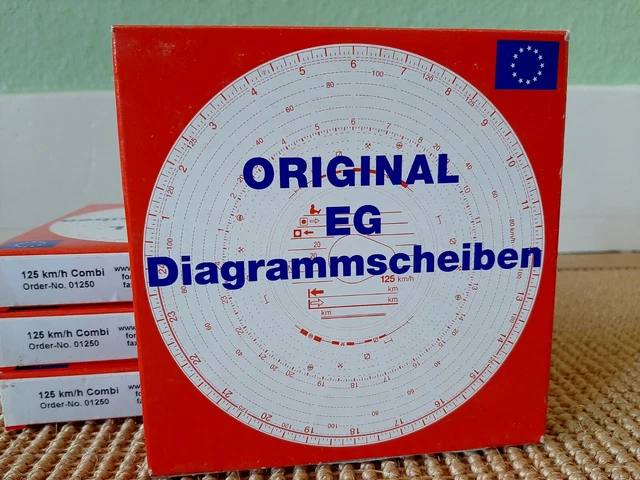 100x Original EG Diagrammscheiben 125 km/h Combi Nr. 01250 - viele verfügbar B49