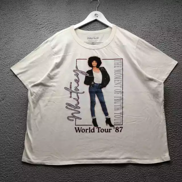 Whitney Houston The Moment Of Truth Tour T-Shirt Men's 3X Short Sleeve White