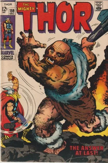 Thor #159  VF  8.0  -  One Owner Comics - Nov 1968 - See Scans