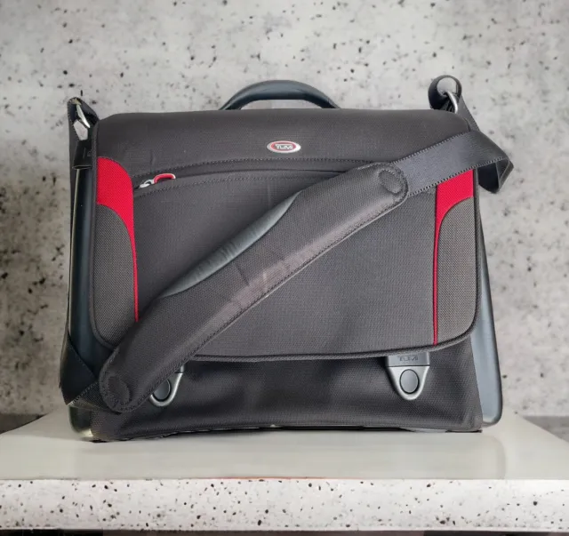 Tumi x Ducati T3 - 6501 - Flip Flap Briefcase Laptop Messenger Carry-on Bag EUC!