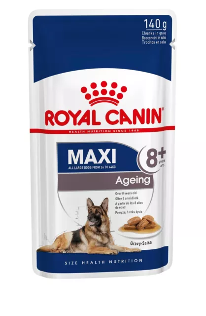 Maxi Ageing 8+ in Gravy comida húmeda para perros, paquete de 140 g x 10