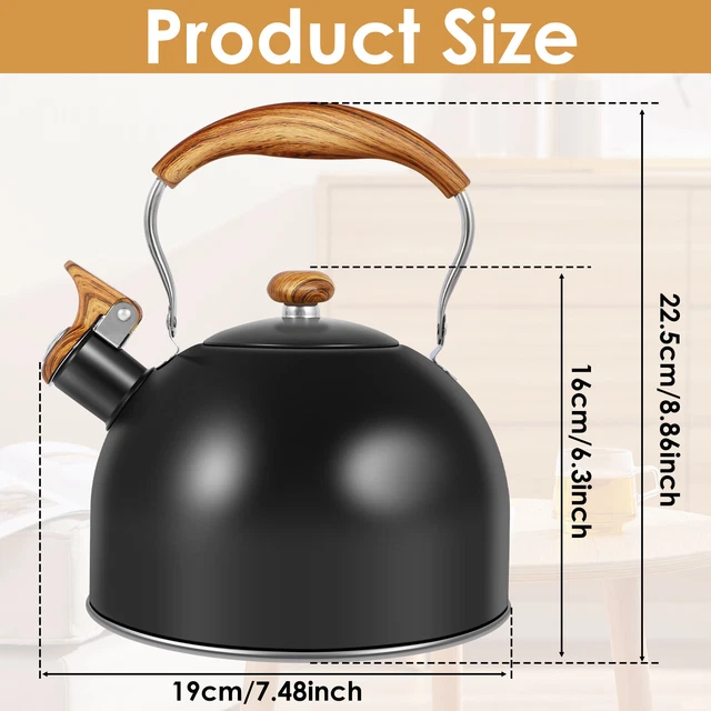 WHISTLING KETTLE WITH Ergonomic Handle 2.5L Stovetop Tea Kettle