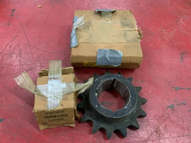 New In Box Dodge Tlb 815 Sprocket 100598  With Taper-Lock Bushing 1615 1-7/16