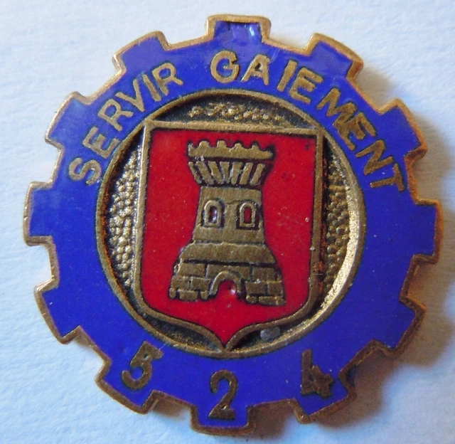 Insigne 1er Train – Émail Ancien Original – Armée De Terre France – Sans Attache