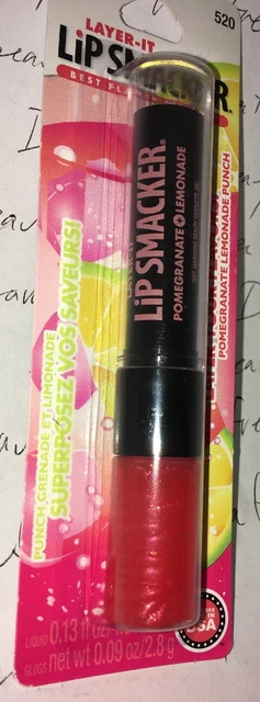 Bonne Bell Layer-It Flavor Lip Smacker Balm Gloss Duo POMEGRANATE LEMONADE PUNCH