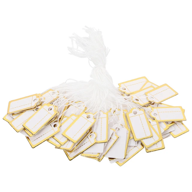 200Pcs Paper Price Tags Jewelry Tags with String Jewelry Tags Hanging