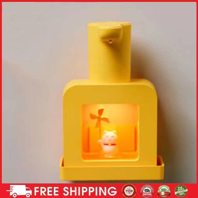 Cartoon Cute Pet distributore di sapone liquido distributore di sapone espanso per bagno (giallo)