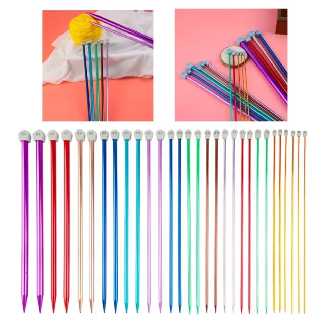 Straight Single Pointed Sweater Needle 2mm-12mm Colored Aluminum Knitting Needle 2