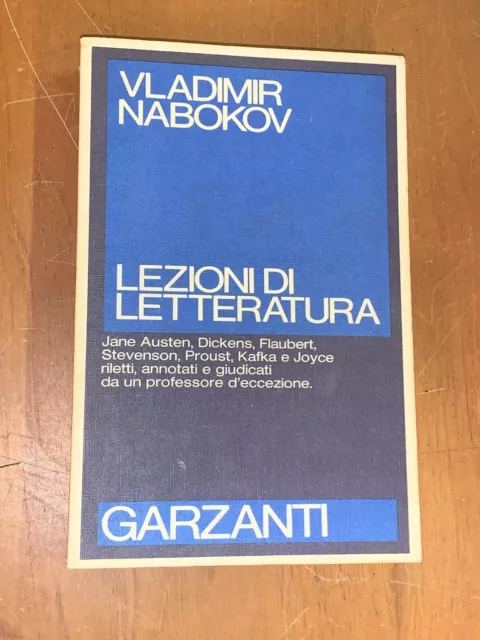VLADIMIR NABOKOV - Lezioni Di Letteratura - Garzanti, 1982 EUR 35,00 -  PicClick IT