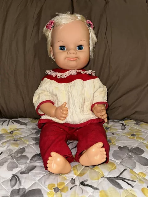 VINTAGE 1962 UNEEDA Blonde Blabby Baby Doll Rare Hard To Find! 17 ...