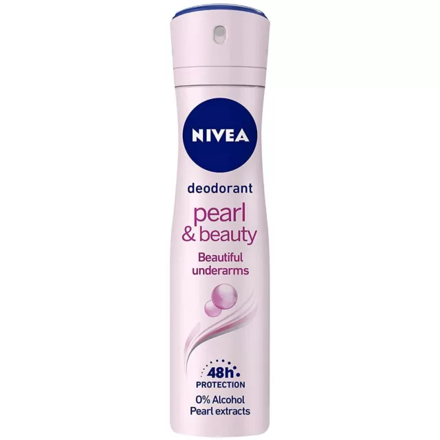 3 x NIVEA Déodorant pour femme Pearl & Beauty 150ml pack Deo Spray Parfum