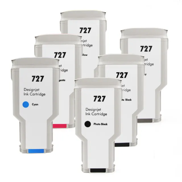 6*300ML For hp 727 Compatible Ink Cartridge For HP T920 T1500 T2500 printer