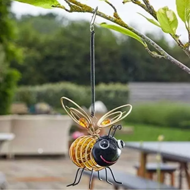 LED Solar Powered Bee Garden Lighting Decoration Ornament Bee Bug Light Outdoor