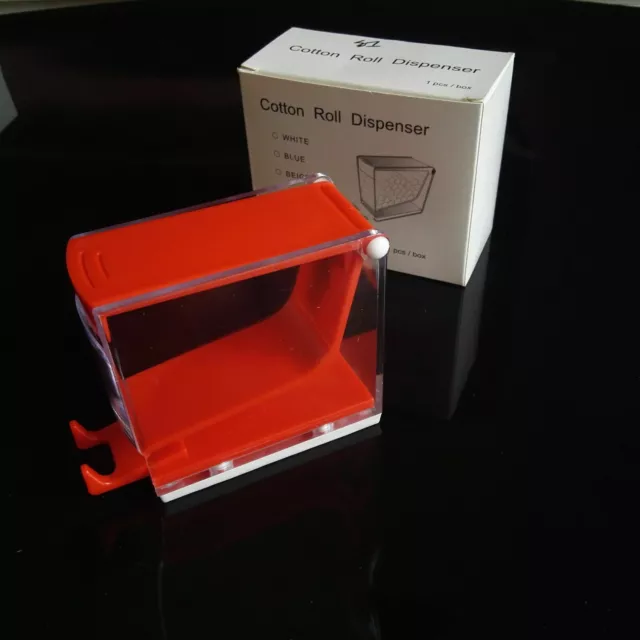 Dental storage box Cotton Roll Dispenser Holder Press type color Red