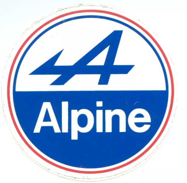 Autocollant sticker ALPINE 10 cms  Renault A310 A110 berlinette R5 R8 vhc rallye