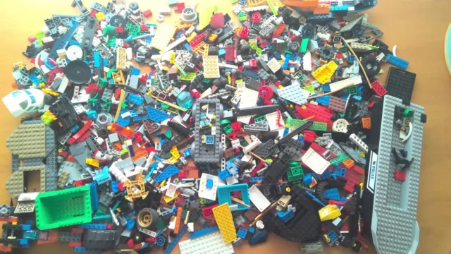 Lego bulk building pack 3kg mix learn build create boys toys Lot 4 police ship