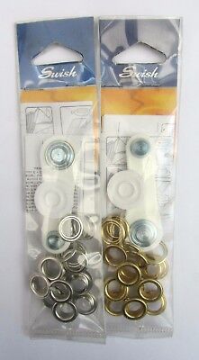 Swish 10 Pezzi Anelli Anello Occhiello Tubolare per Tenda Tende Accessori Dorati ø 2 Centimeters 