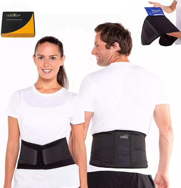 Lower Back Support Belt,  Adjustable & Breathable for Men & Women - LyfeFocus