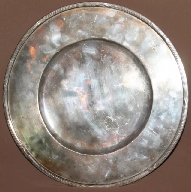 Italian Antique handcrafted silver plated serving tray