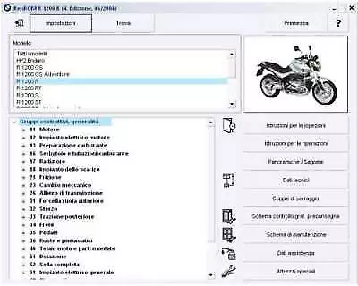 MANUALE OFFICINA BMW R 1200  GS STANDARD & ADV.dal 2004 al 2012 (edizione-2012)