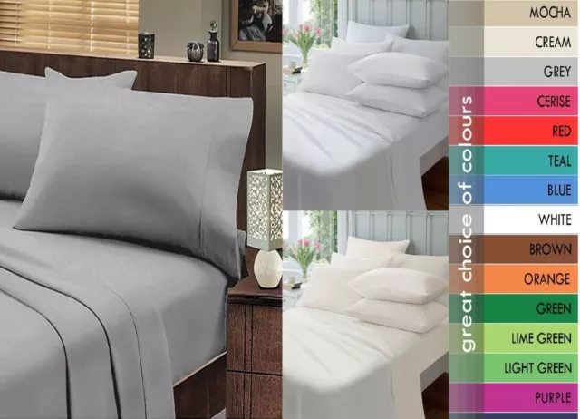 Extra Deep Premium Super Soft Fitted Sheets Single Double Super King Sizes 26cm