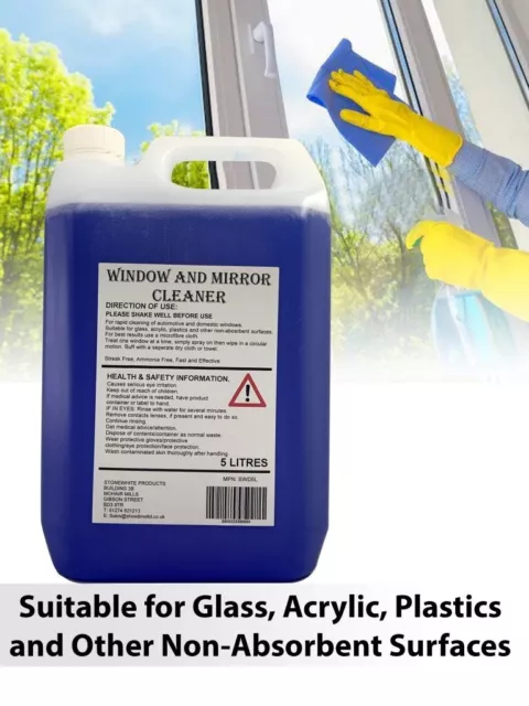 Professional Car Valeting Glass and window cleaner 5 Litres Glass cleaning