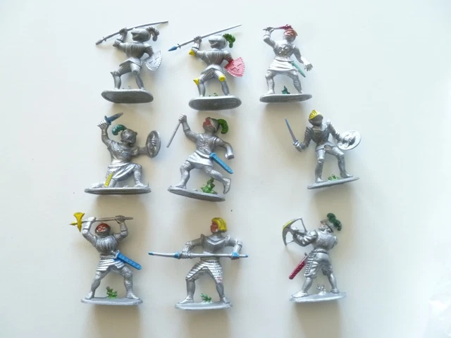 Lot De 3 Figurines Chevaliers/cavaliers W. Germany - Échelle 1:32 - Occasion 'en L'état'