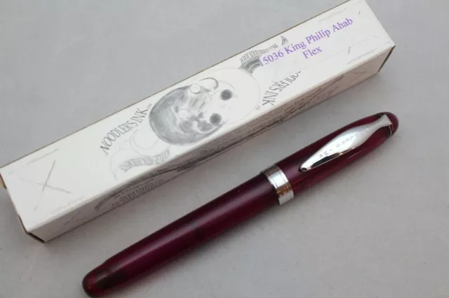 Noodlers King Philip Purple Demonstrator Ahab Piston Flex Nib Fountain Pen