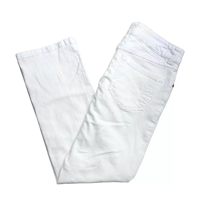 INC International Concepts Women's White Denim Jeans Skinny Leg Curvy Fit 2 EUC