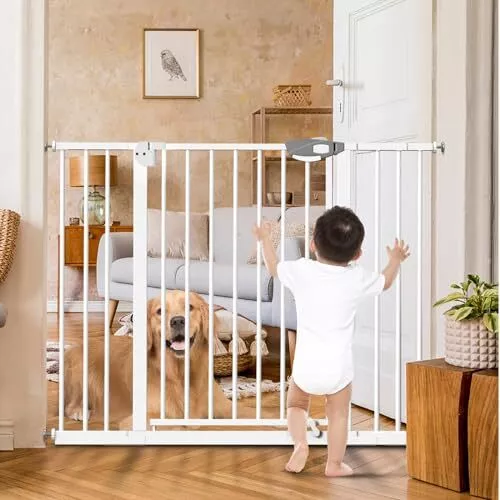 ZAAOEHA 36" Extra Tall Baby Gate for Stairs Doorways 29.5"-49" Extra Wide Pre...